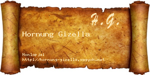 Hornung Gizella névjegykártya