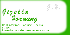 gizella hornung business card